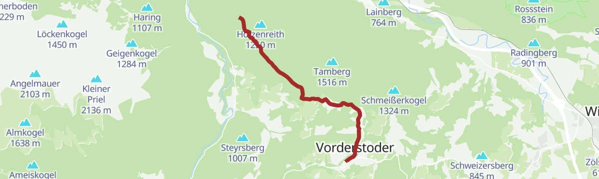 Route map: Vorderstoder- Ramseben
